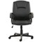Bella Bonded Leather Executive Managers Chair, Fixed Height Arms, Black