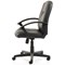 Bella Bonded Leather Executive Managers Chair, Fixed Height Arms, Black