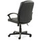 Bella Bonded Leather Executive Managers Chair, Fixed Height Arms, Black