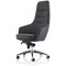 Fenton Leather High Back Chair - Black