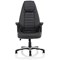 Metropolis High Back Leather Look Chair, Fixed Height Arms, Black