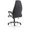 Metropolis High Back Leather Look Chair, Fixed Height Arms, Black