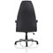 Metropolis High Back Leather Look Chair, Fixed Height Arms, Black