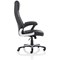 Metropolis High Back Leather Look Chair, Fixed Height Arms, Black