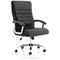 Dallas Black PU Chair, Fixed Height Arms, Black