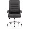 Dallas Black PU Chair, Fixed Height Arms, Black