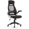 Saturn Executive Mesh Back Chair, Headrest, Folding Arms, Black