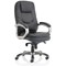 Oscar Black Executive Chair, Fixed Height Arms, Black
