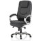 Oscar Black Executive Chair, Fixed Height Arms, Black