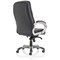 Oscar Black Executive Chair, Fixed Height Arms, Black