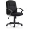Bella Executive Managers Chair, Fixed Height Arms, Black