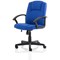 Bella Executive Managers Chair, Fixed Height Arms, Blue
