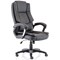 Dakota High Back Executive Chair, Fixed Height Arms, Black