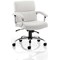 Desire Medium Executive Chair, Fixed Height Arms, White