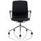 Lucia Executive Chair, Chrome Frame, Fixed Height Arms, Black