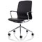 Lucia Executive Chair, Chrome Frame, Fixed Height Arms, Black