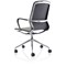 Lucia Executive Chair, Chrome Frame, Fixed Height Arms, Black
