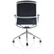 Lucia Executive Chair, Chrome Frame, Fixed Height Arms, Black