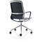 Lucia Executive Chair, Chrome Frame, Fixed Height Arms, Black