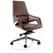 Olive Executive Chair, Fixed Height Arms, Brown