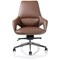 Olive Executive Chair, Fixed Height Arms, Brown
