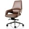 Olive Executive Chair, Fixed Height Arms, Brown