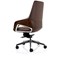 Olive Executive Chair, Fixed Height Arms, Brown