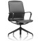 Lucia Executive Chair, Glides, Fixed Height Arms, Black