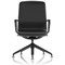 Lucia Executive Chair, Glides, Fixed Height Arms, Black