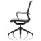 Lucia Executive Chair, Glides, Fixed Height Arms, Black