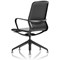 Lucia Executive Chair, Glides, Fixed Height Arms, Black