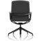Lucia Executive Chair, Glides, Fixed Height Arms, Black