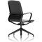 Lucia Executive Chair, Glides, Fixed Height Arms, Black