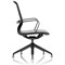 Lucia Executive Chair, Glides, Fixed Height Arms, Black