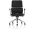 Mode Bonded Leather Executive Chair, Fixed Height Arms, Black & Silver