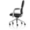 Mode Bonded Leather Executive Chair, Fixed Height Arms, Black & Silver