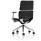 Mode Bonded Leather Executive Chair, Fixed Height Arms, Black & Silver