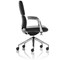 Mode Bonded Leather Executive Chair, Fixed Height Arms, Black & Silver