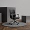 Mode Bonded Leather Executive Chair, Fixed Height Arms, Black & Silver