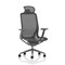 Lumo Executive Mesh Chair With Headrest, Height Adjustable Arms, Shadow Grey
