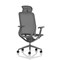 Lumo Executive Mesh Chair With Headrest, Height Adjustable Arms, Shadow Grey