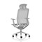 Lumo Executive Mesh Chair With Headrest, Height Adjustable Arms, Halo Grey