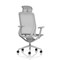 Lumo Executive Mesh Chair With Headrest, Height Adjustable Arms, Halo Grey