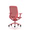 Lumo Executive Mesh Chair, Height Adjustable Arms, Volt Red