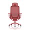 Lumo Executive Mesh Chair With Headrest, Height Adjustable Arms, Volt Red