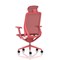 Lumo Executive Mesh Chair With Headrest, Height Adjustable Arms, Volt Red