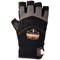 Ergodyne Impact Fingerless Gloves, Black, Small