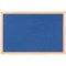 Bi-Office Earth Prime Felt Notice Board, Oak MDF Frame, 600x450mm, Blue