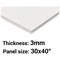 Foamboard, 30'' x 40'', White, 3mm Thick, Box of 35