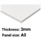 Foamboard, A0, White, 3mm Thick, Box of 15